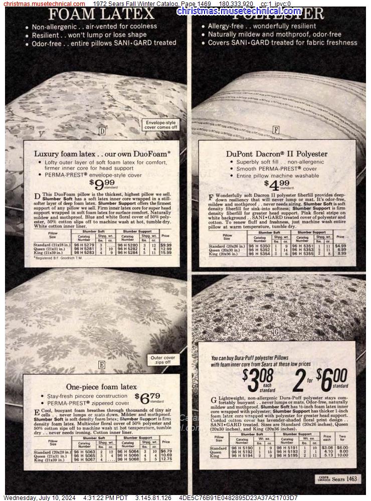 1972 Sears Fall Winter Catalog, Page 1469