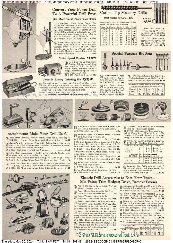 1964 Montgomery Ward Fall Winter Catalog, Page 1436