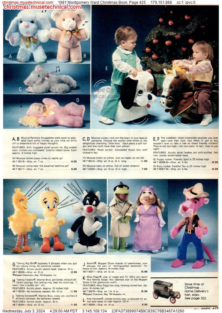 1981 Montgomery Ward Christmas Book, Page 425