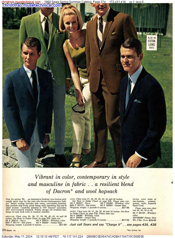1968 Sears Spring Summer Catalog, Page 374