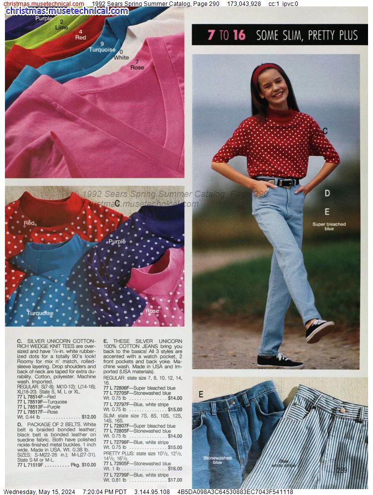 1992 Sears Spring Summer Catalog, Page 290