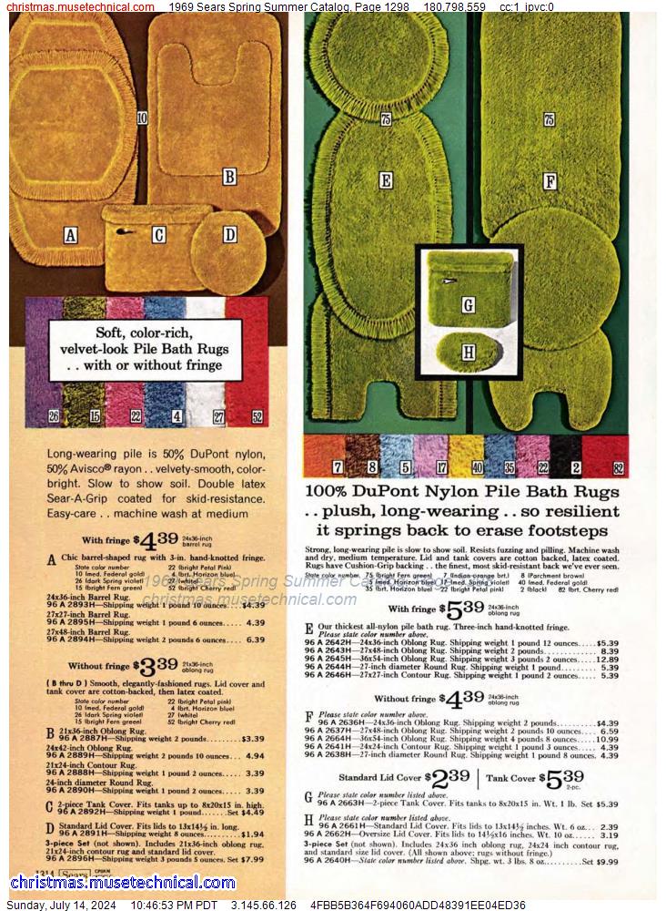 1969 Sears Spring Summer Catalog, Page 1298