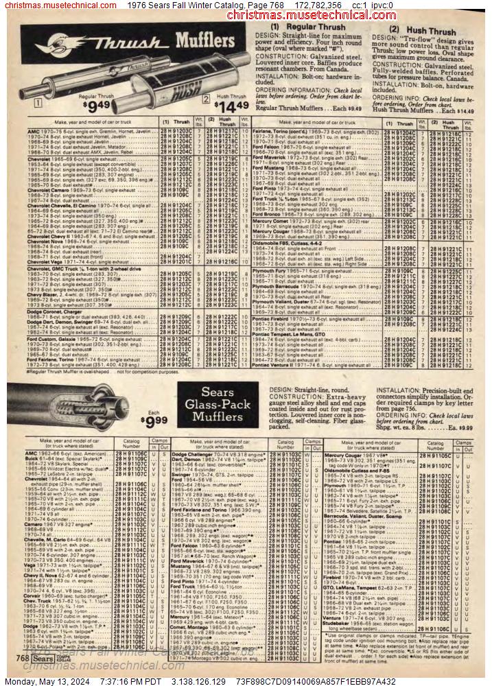 1976 Sears Fall Winter Catalog, Page 768