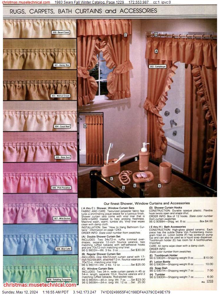 1983 Sears Fall Winter Catalog, Page 1229