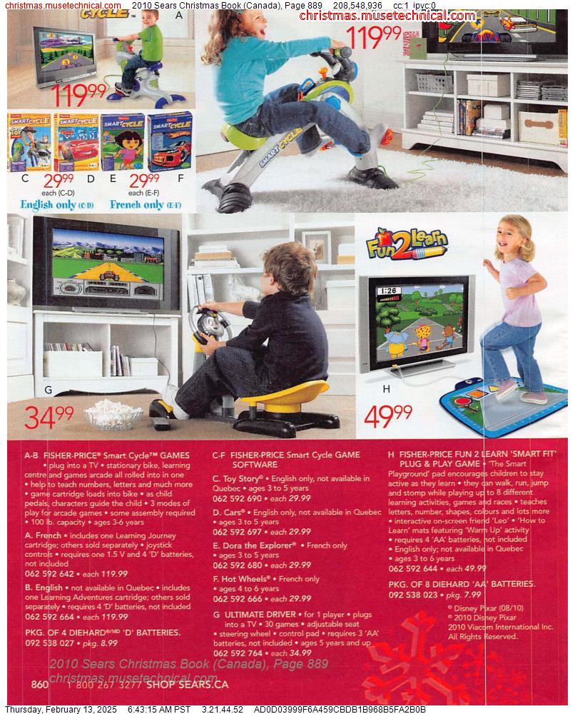 2010 Sears Christmas Book (Canada), Page 889