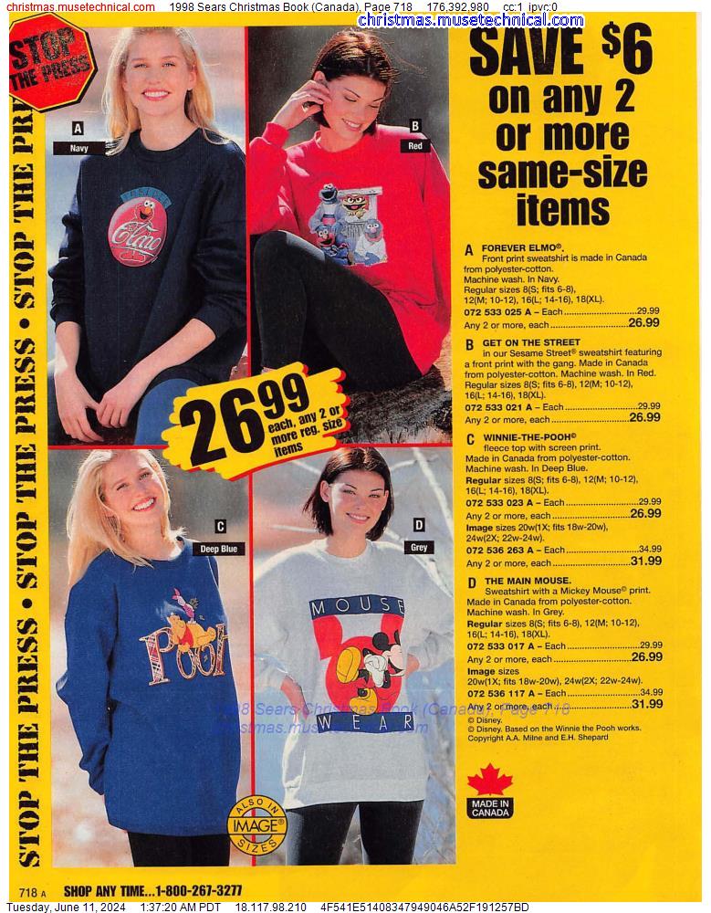 1998 Sears Christmas Book (Canada), Page 718