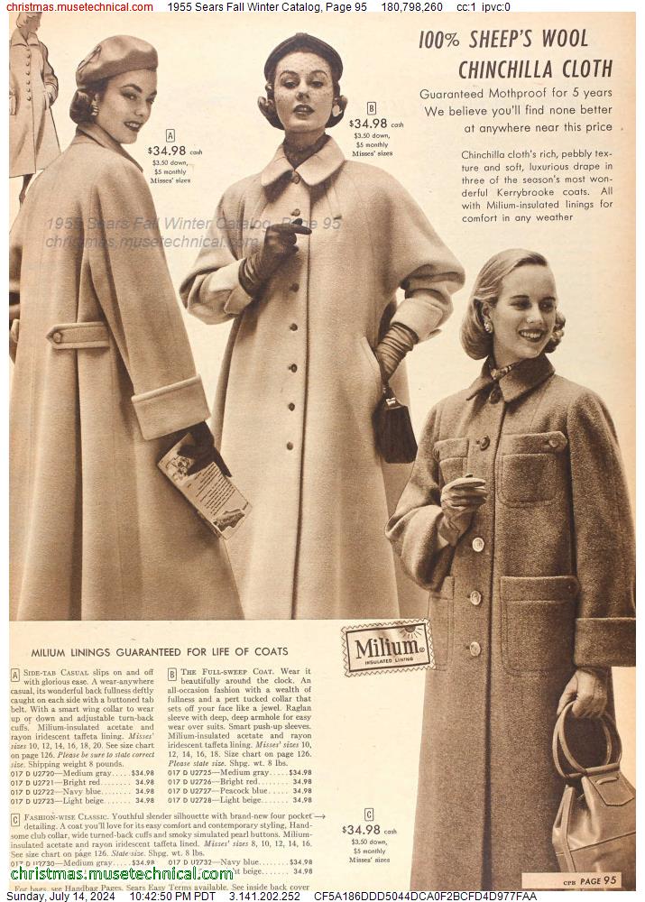 1955 Sears Fall Winter Catalog, Page 95