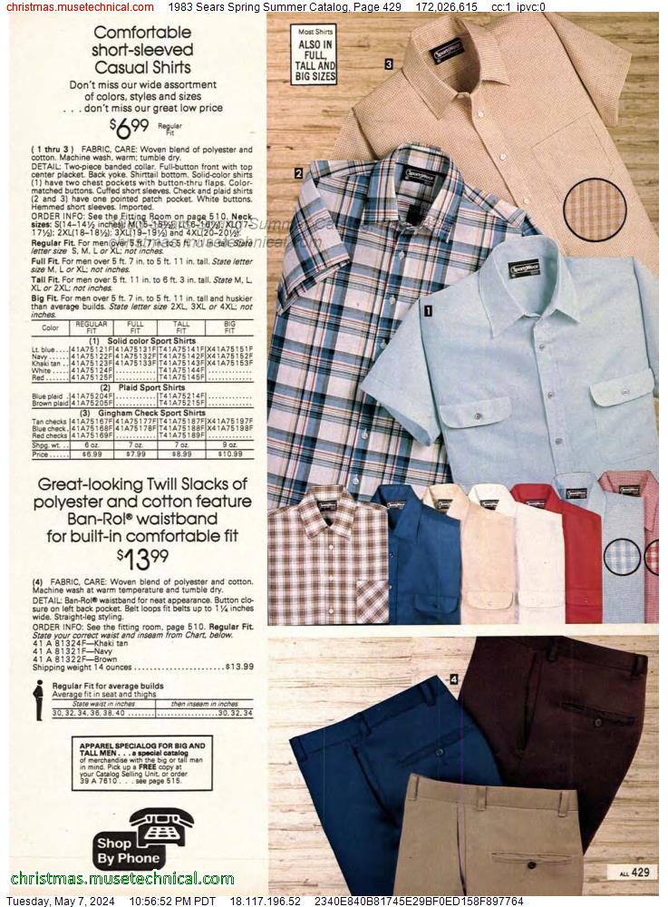 1983 Sears Spring Summer Catalog, Page 429
