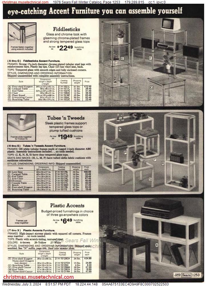 1976 Sears Fall Winter Catalog, Page 1253