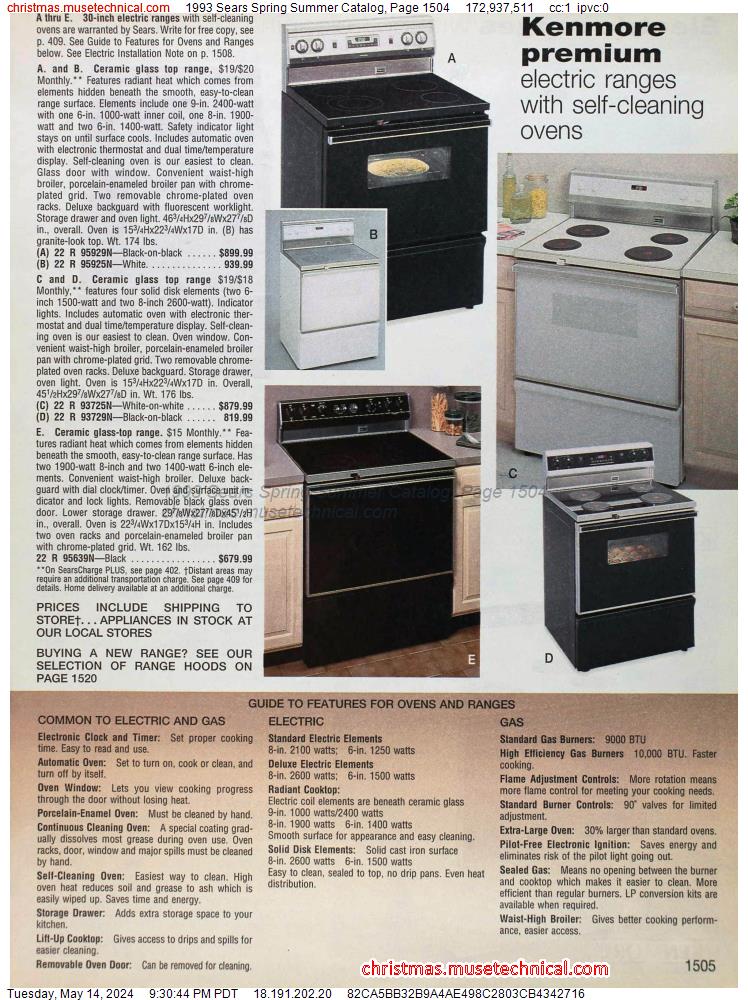 1993 Sears Spring Summer Catalog, Page 1504