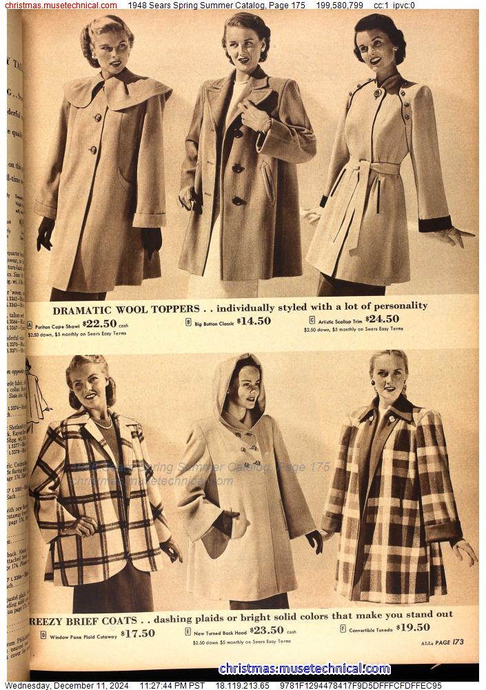 1948 Sears Spring Summer Catalog, Page 175