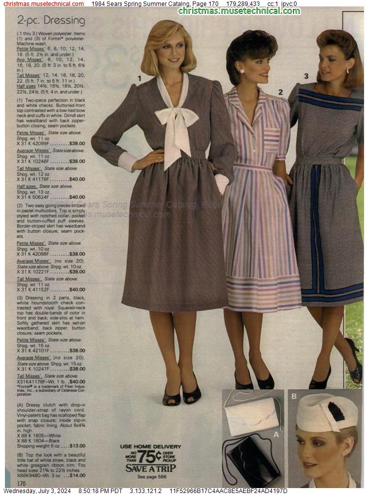1984 Sears Spring Summer Catalog, Page 170
