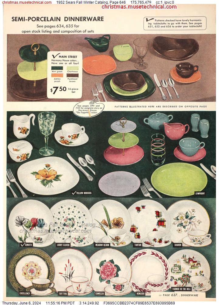 1952 Sears Fall Winter Catalog, Page 646