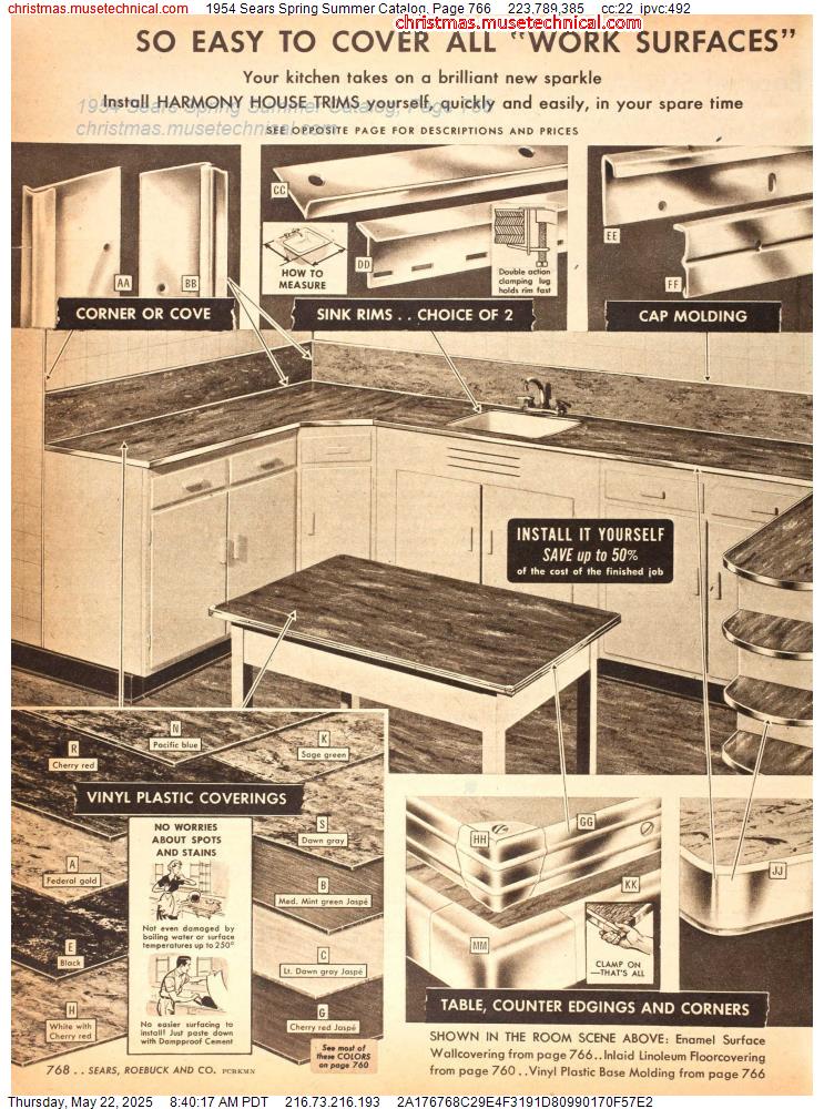 1954 Sears Spring Summer Catalog, Page 766
