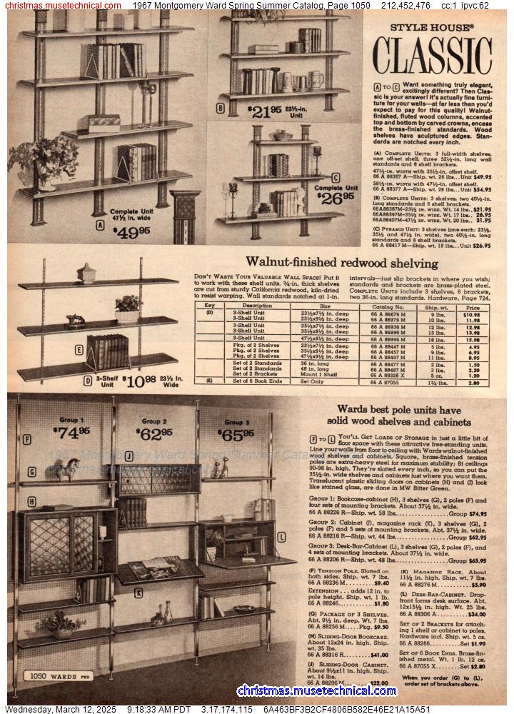 1967 Montgomery Ward Spring Summer Catalog, Page 1050