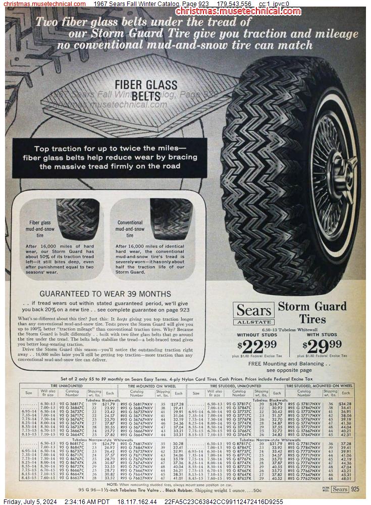 1967 Sears Fall Winter Catalog, Page 923