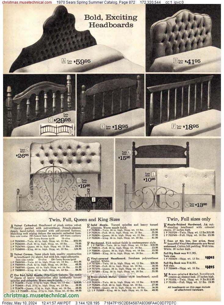 1970 Sears Spring Summer Catalog, Page 872