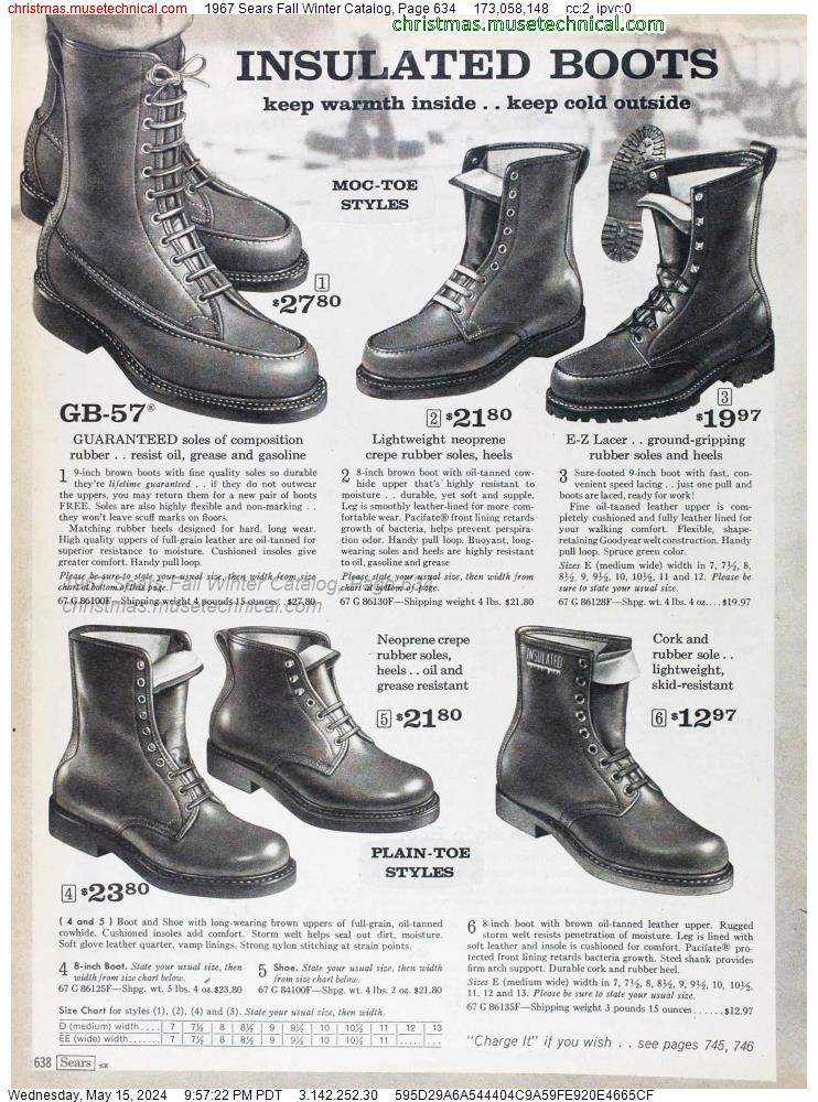 1967 Sears Fall Winter Catalog, Page 634