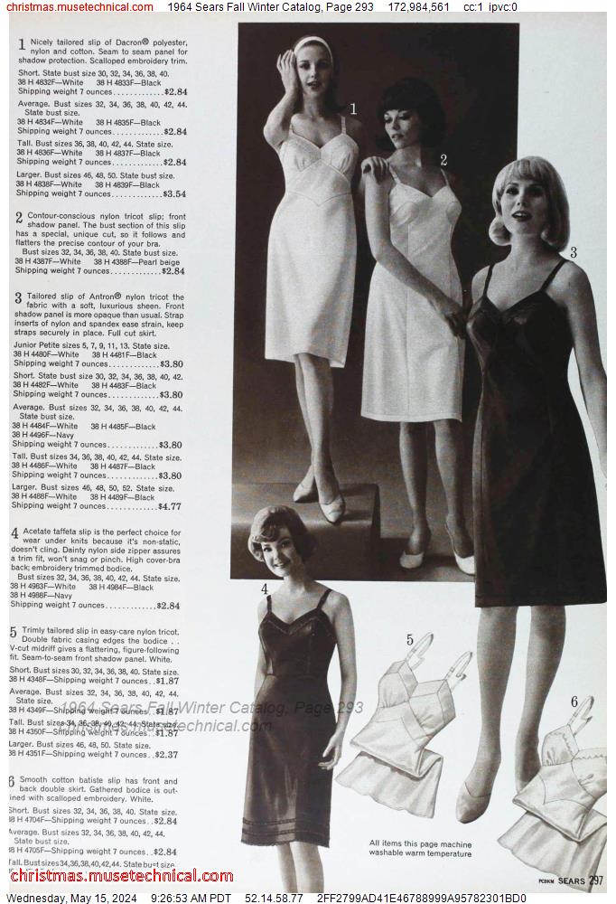 1964 Sears Fall Winter Catalog, Page 293