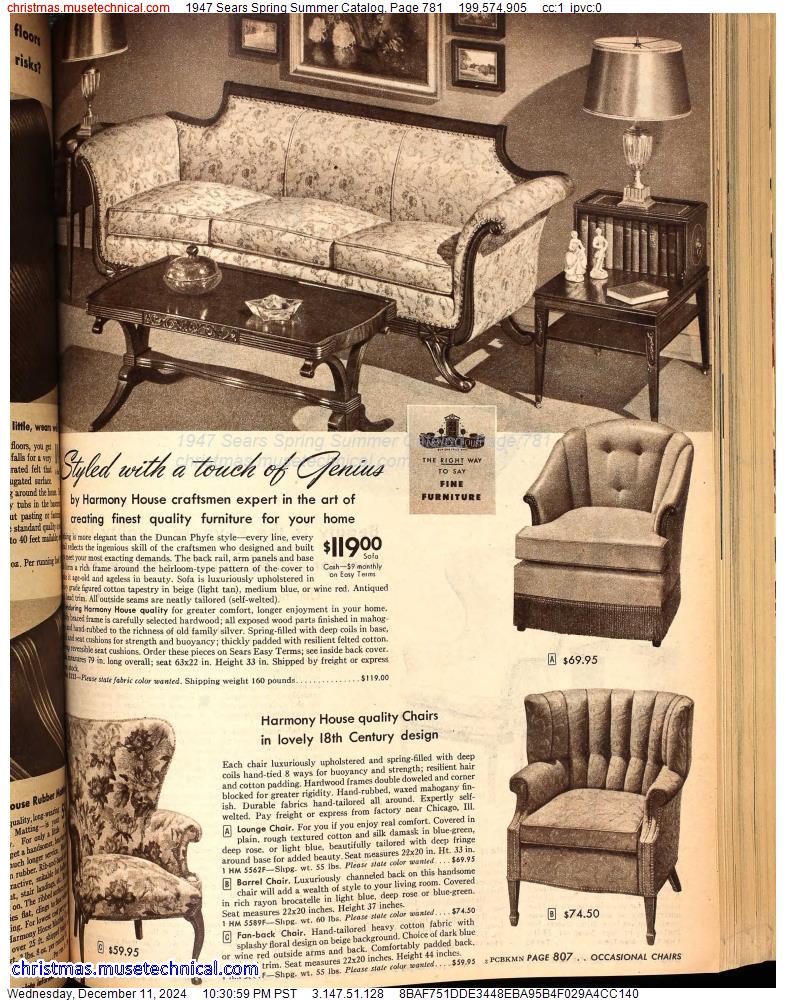 1947 Sears Spring Summer Catalog, Page 781