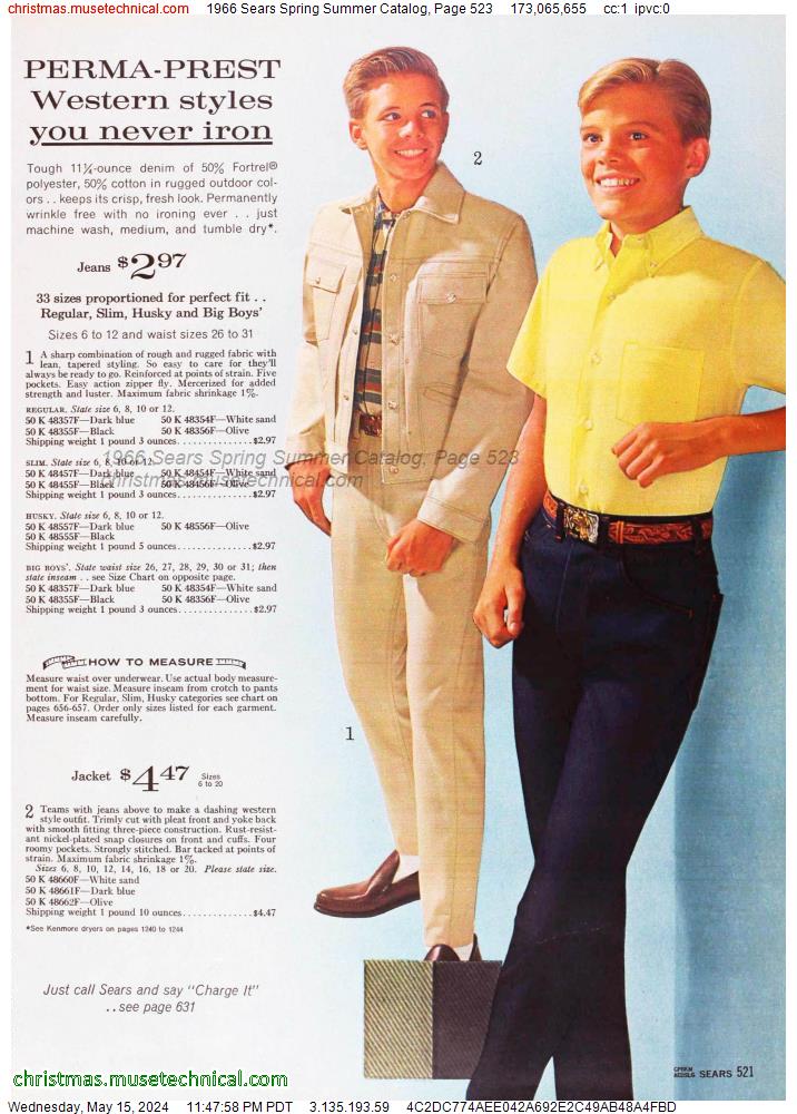 1966 Sears Spring Summer Catalog, Page 523