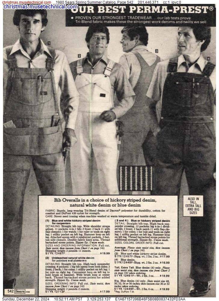 1980 Sears Spring Summer Catalog, Page 542