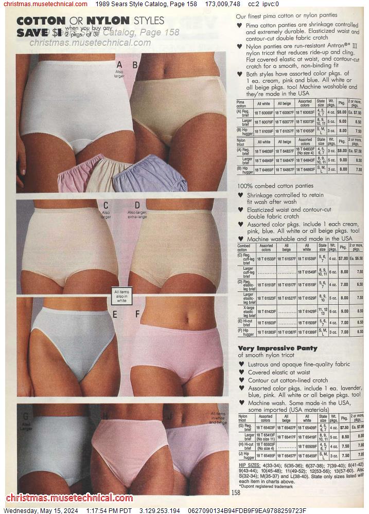 1989 Sears Style Catalog, Page 158