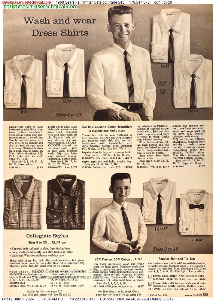 1960 Sears Fall Winter Catalog, Page 545