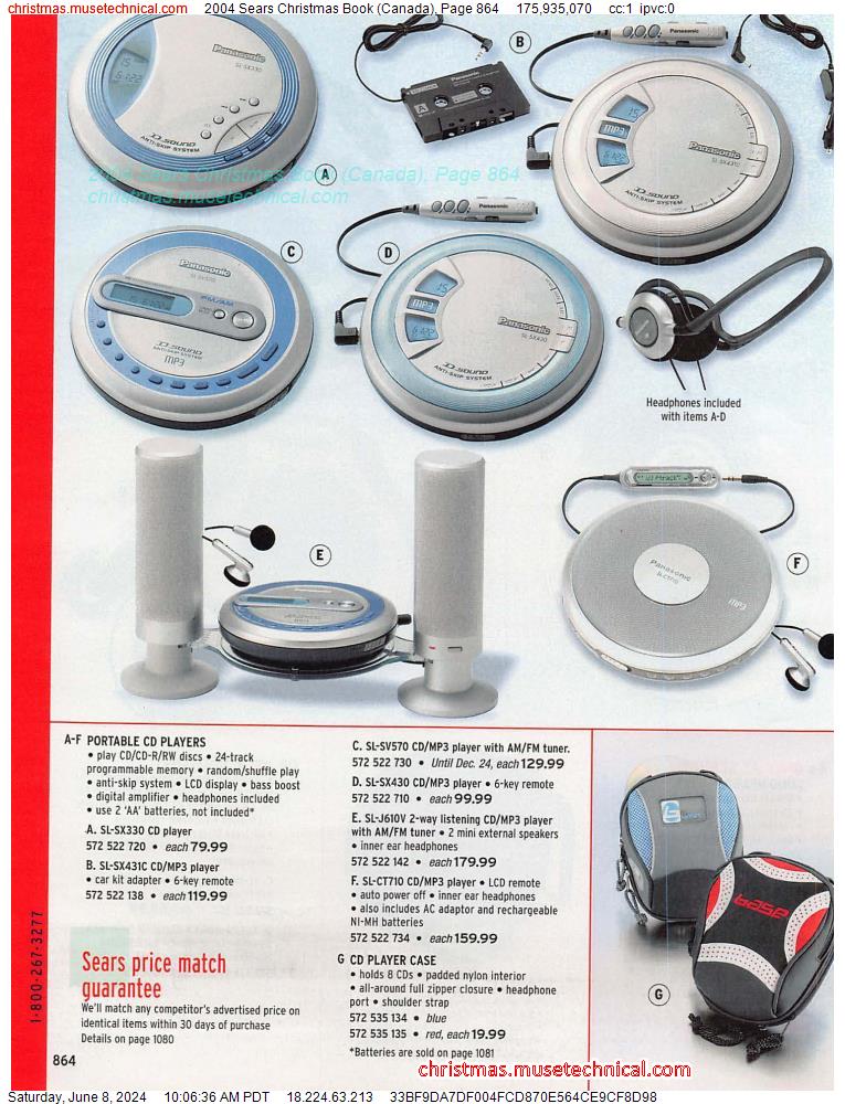 2004 Sears Christmas Book (Canada), Page 864