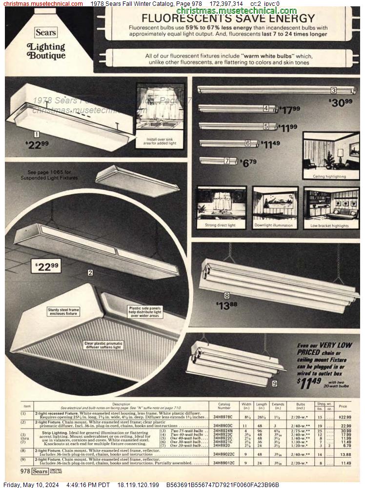 1978 Sears Fall Winter Catalog, Page 978