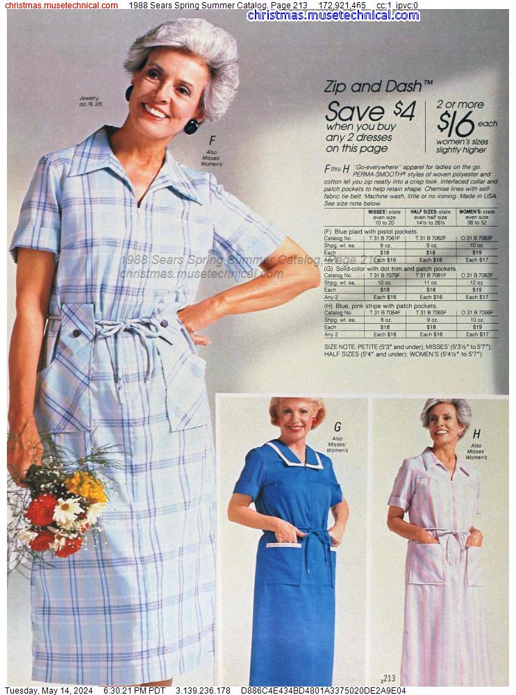 1988 Sears Spring Summer Catalog, Page 213
