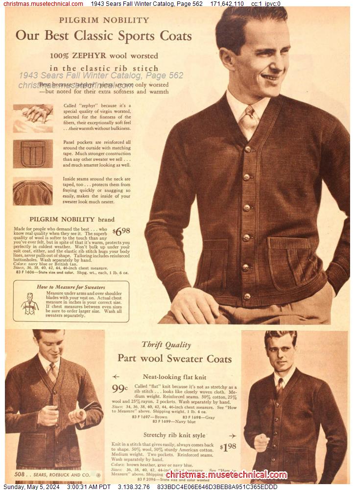 1943 Sears Fall Winter Catalog, Page 562