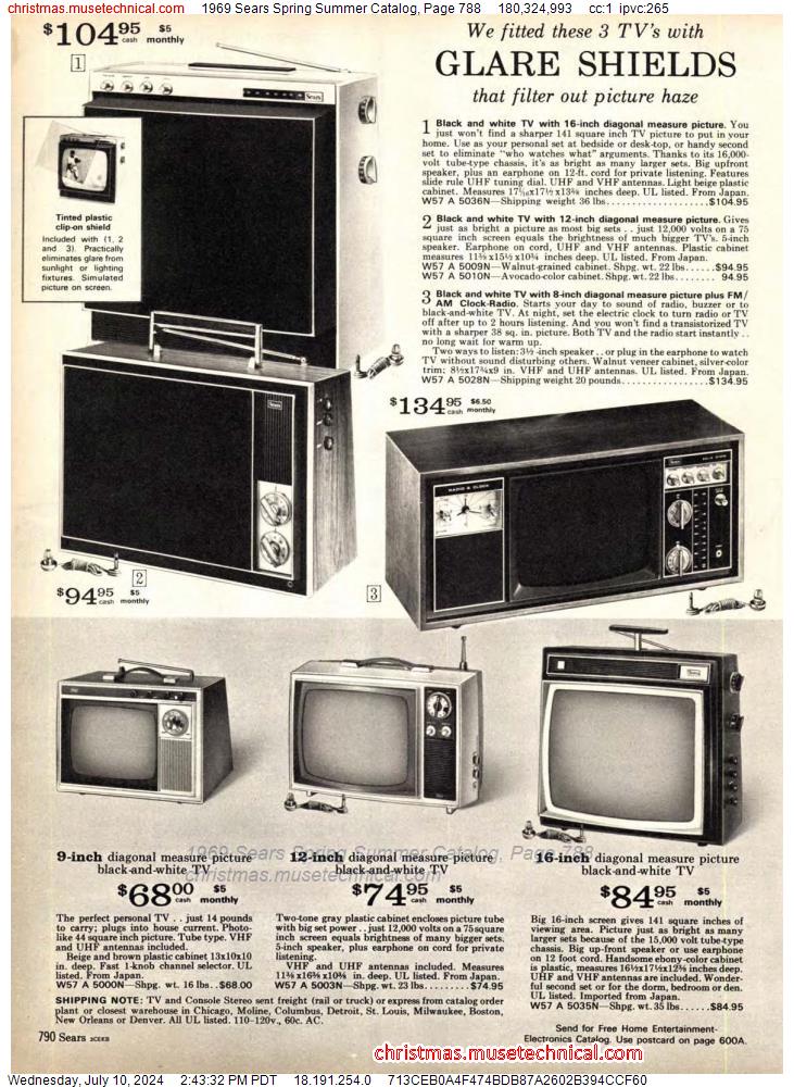 1969 Sears Spring Summer Catalog, Page 788