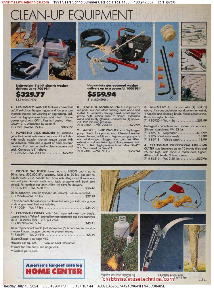 1991 Sears Spring Summer Catalog, Page 1155