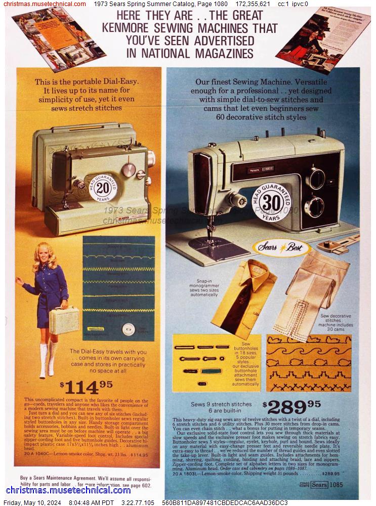 1973 Sears Spring Summer Catalog, Page 1080
