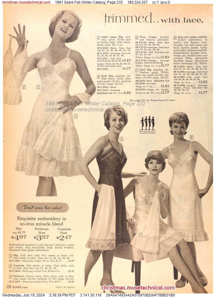 1961 Sears Fall Winter Catalog, Page 232