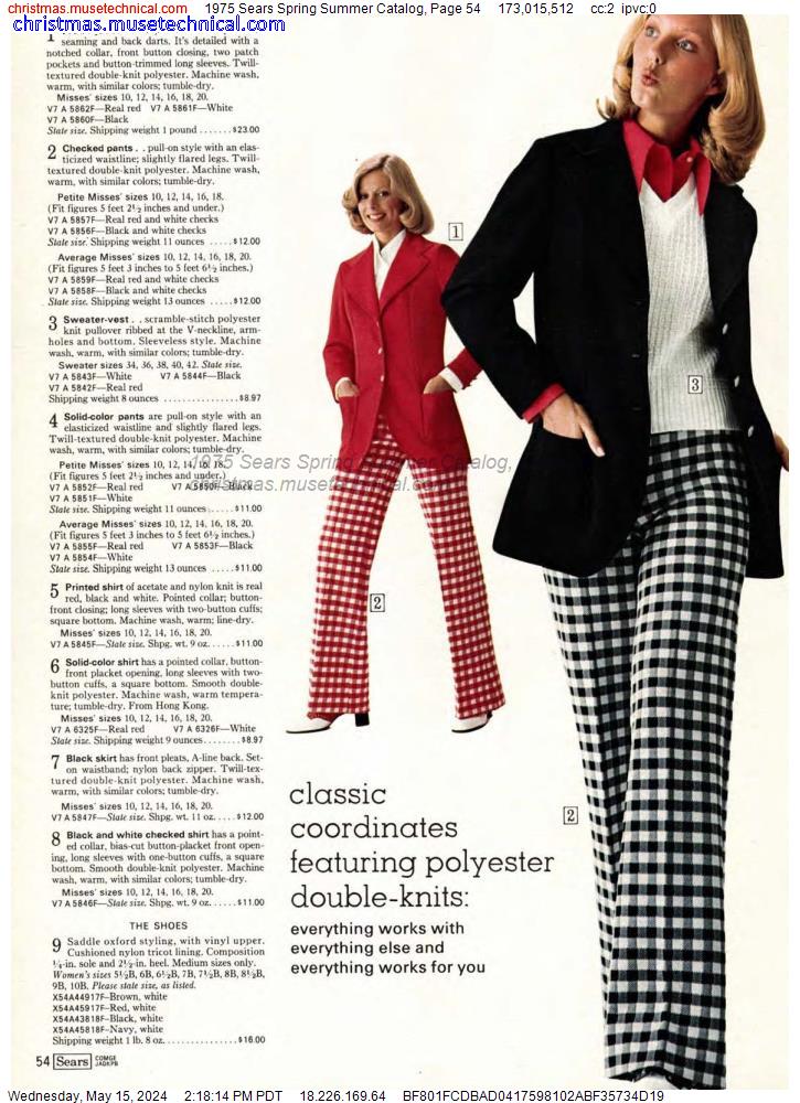 1975 Sears Spring Summer Catalog, Page 54