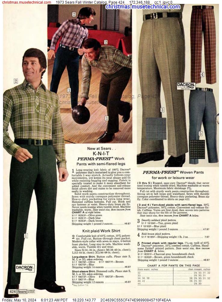 1973 Sears Fall Winter Catalog, Page 424