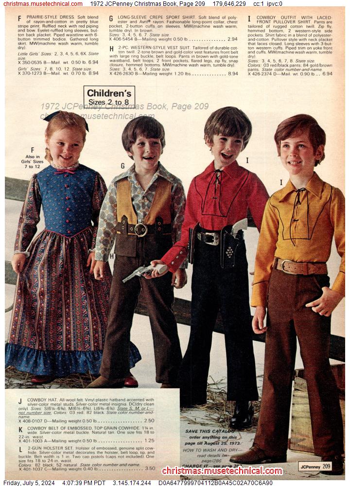 1972 JCPenney Christmas Book, Page 209