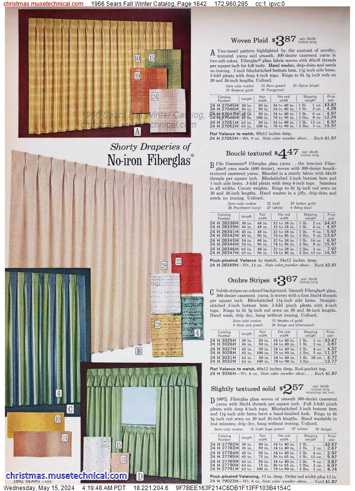 1966 Sears Fall Winter Catalog, Page 1642
