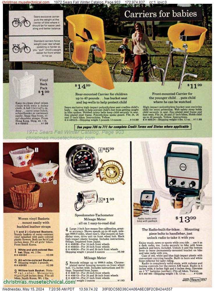 1972 Sears Fall Winter Catalog, Page 903