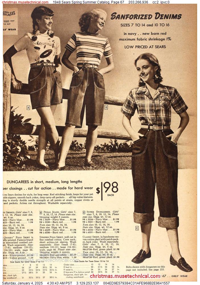 1948 Sears Spring Summer Catalog, Page 67