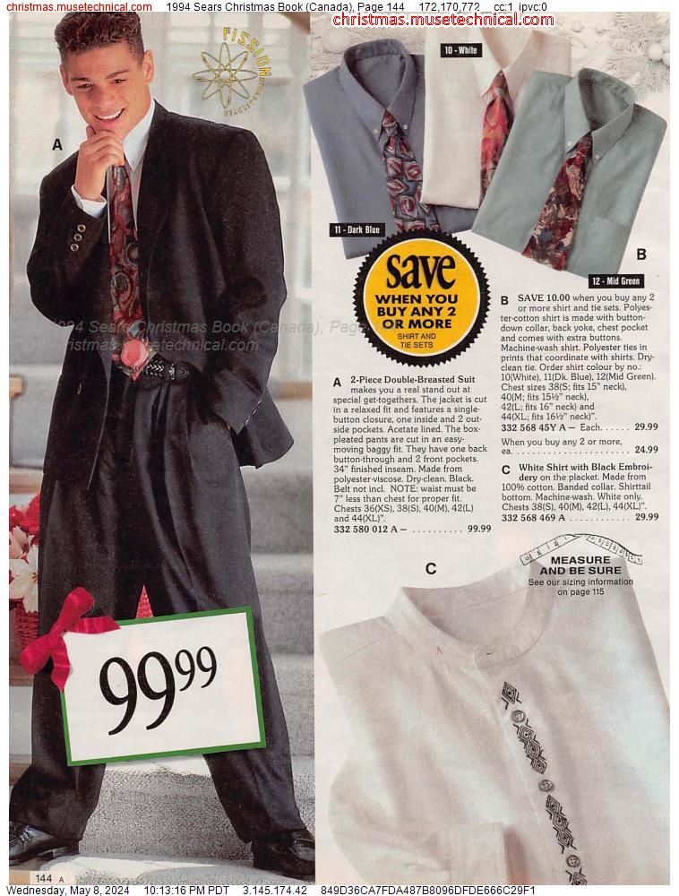 1994 Sears Christmas Book (Canada), Page 144