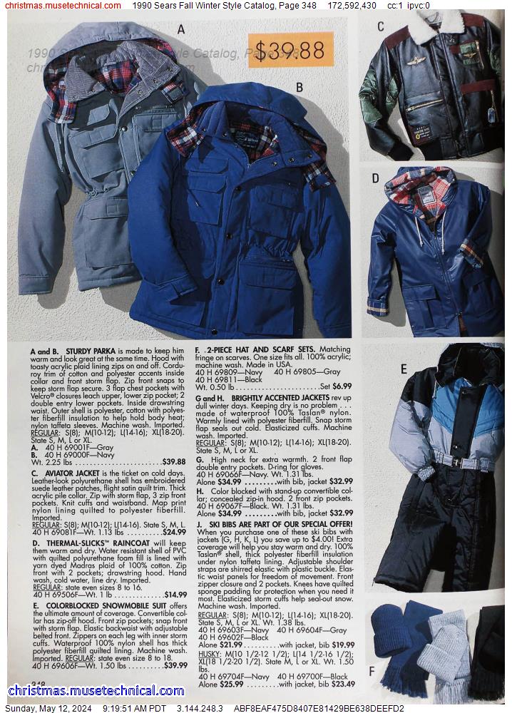 1990 Sears Fall Winter Style Catalog, Page 348