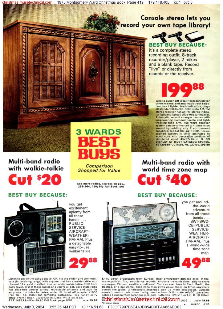 1975 Montgomery Ward Christmas Book, Page 419