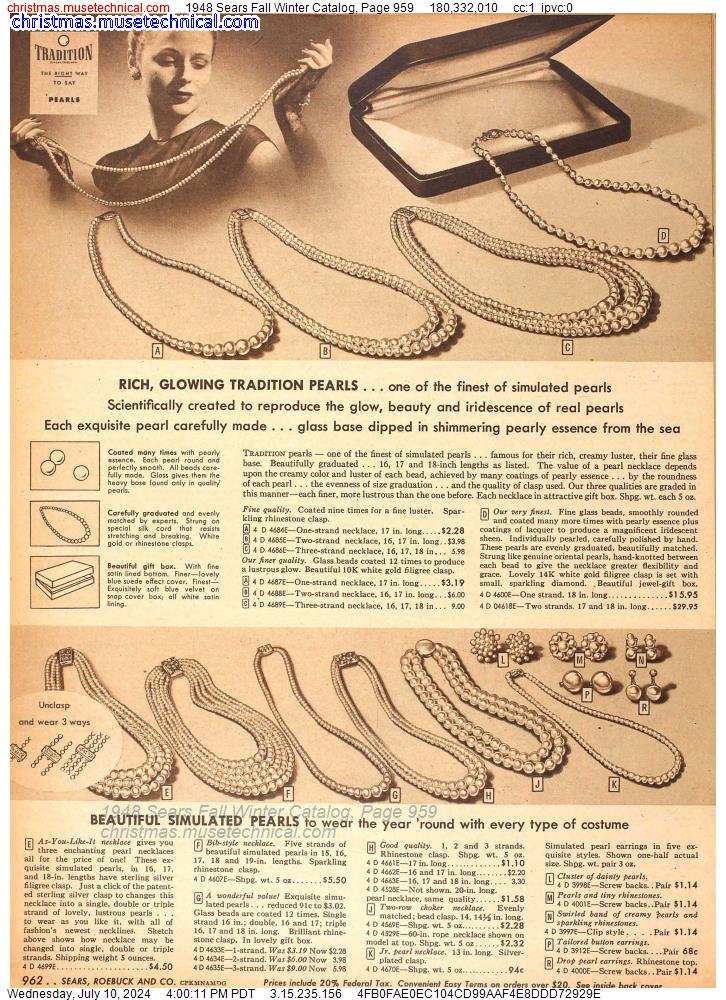 1948 Sears Fall Winter Catalog, Page 959