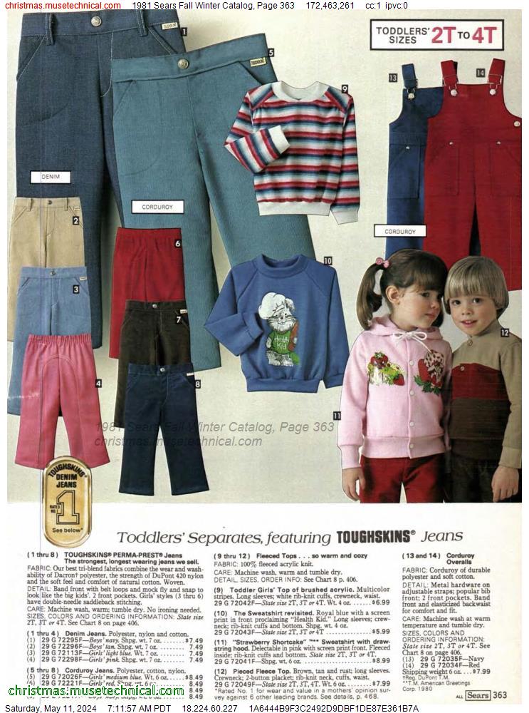 1981 Sears Fall Winter Catalog, Page 363