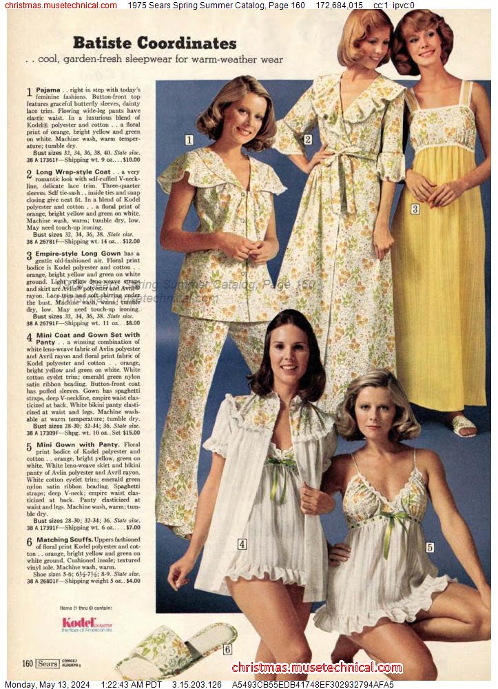 1975 Sears Spring Summer Catalog, Page 160