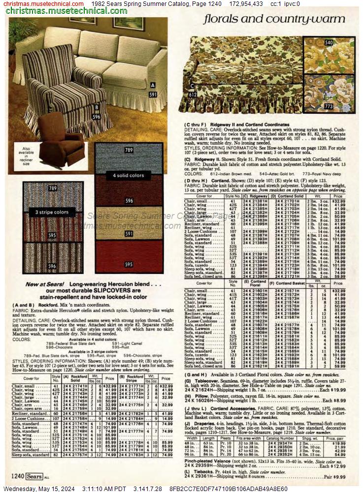 1982 Sears Spring Summer Catalog, Page 1240