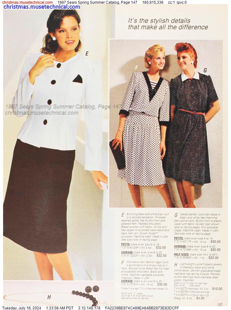 1987 Sears Spring Summer Catalog, Page 147